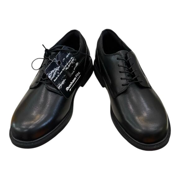 New Dunham Burlington Men\'s Black Leather Lace Shoes 8 4E main image 3